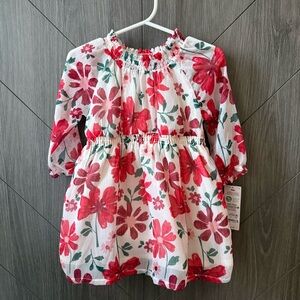Carter’s Floral Red and Green Baby Dress